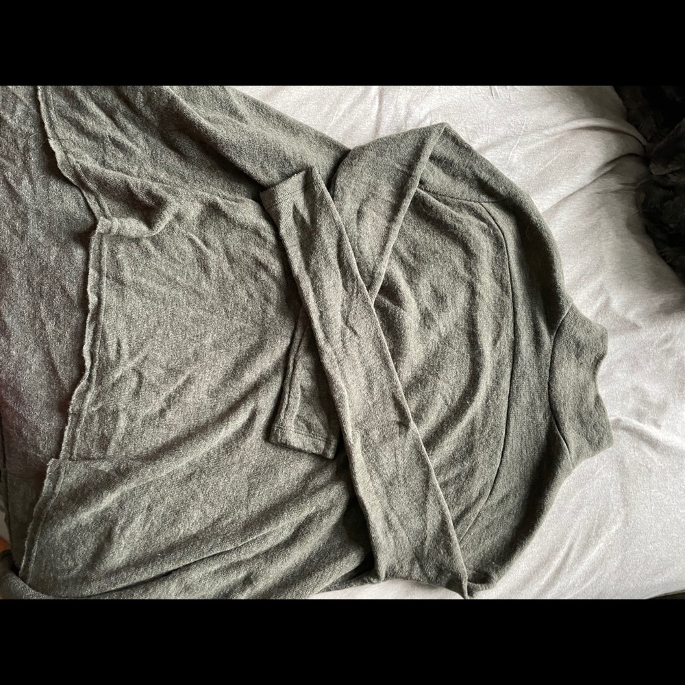 Green mock neck sweater